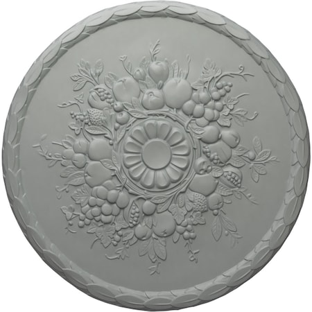 Ekena Millwork Anthony Harvest Ceiling Medallion (Fits Canopies up to 2 1/8"), 22 1/2"OD x 1 1/4"P, Primed White CM22AT